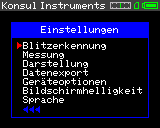 FDM-1T – Konfigurationsmenü